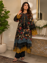 3 Piece Embroidered Lawn Suit – Shirt Print Matching Trouser with Big Cotton Net Dupatta