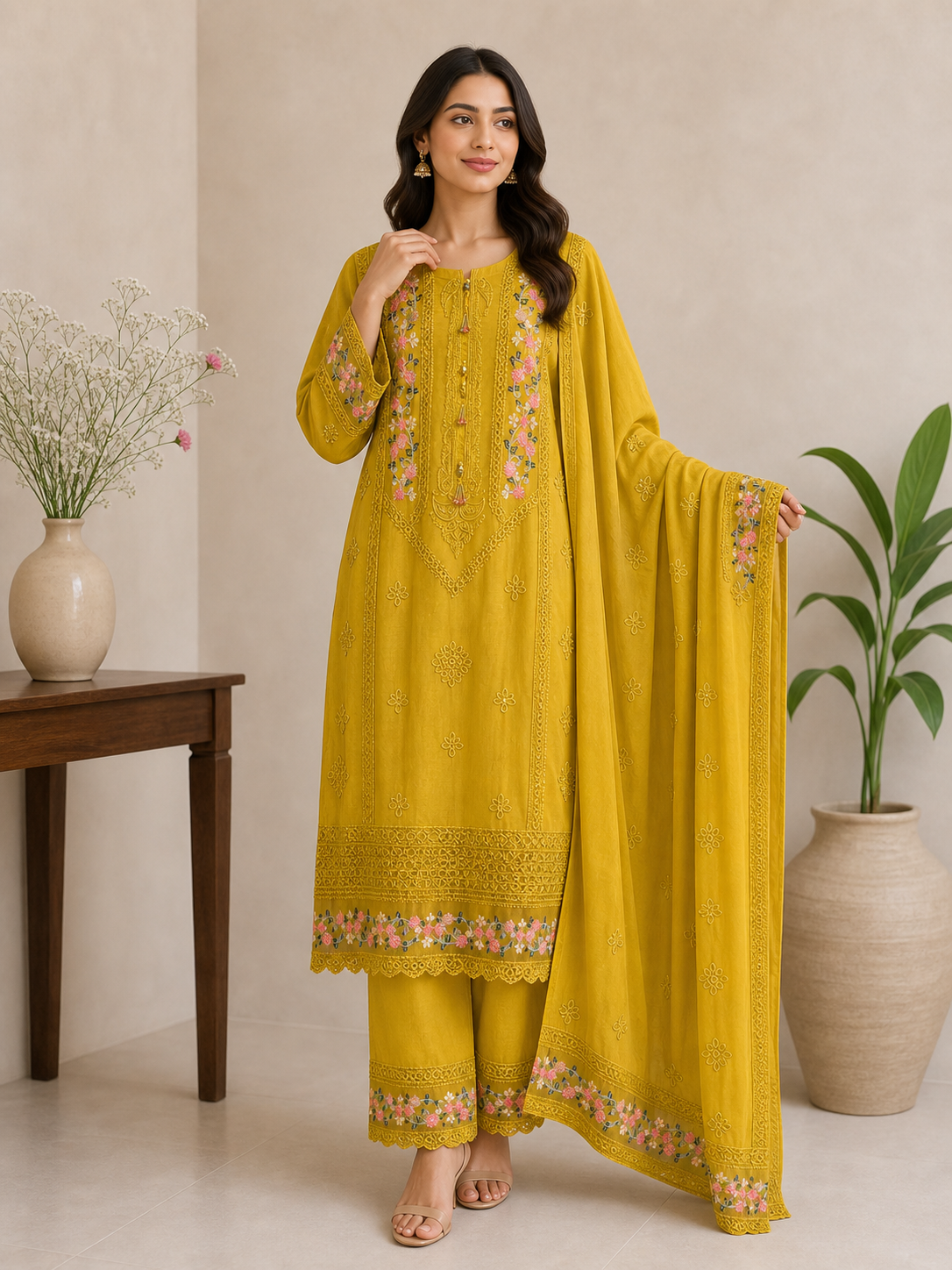 Elara 3 Piece Embroidered Collection