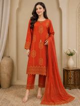 Graceful Embroidered 3PC Suit – New Arrival