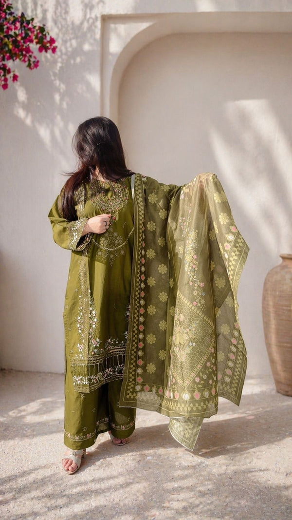 Soft Lawn 3PC Outfit with Trendy Plazo